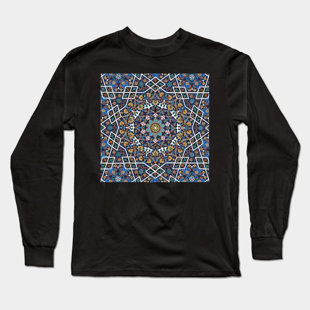 Persian Ceramic Design 10 Long Sleeve T-Shirt by SilkMinds